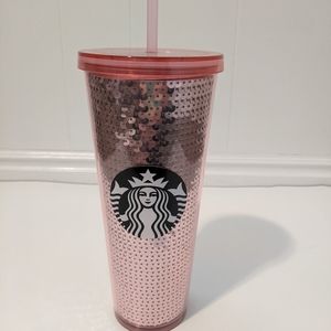 NWT Starbucks Pink Sequin Tumbler